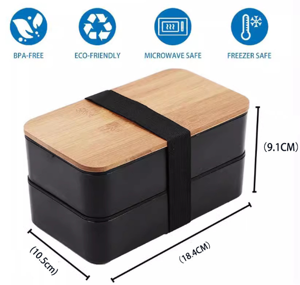 ISURAUL Bento Box, Lunch Box with Compartments and Lids, Rectangle Food Container, Microwave/Dishwasher Safe