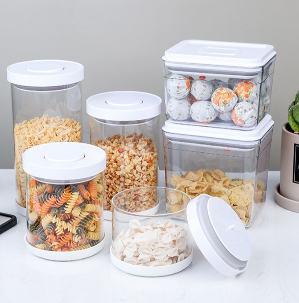 ISURAUL Airtight Food Storage Container Sets with Lids, Containers for Kitchen Pantry Organization, for Cereal Flour Sugar, Stackable Kitchen Storage Containers