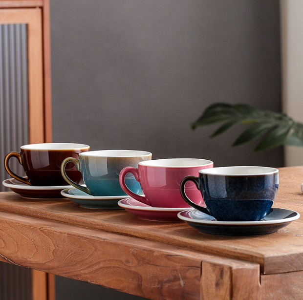 ISURAUL 12oz Coffee Mugs, Ceramic Mugs, Modern Coffee Cups with handle for Latte Milk Tea