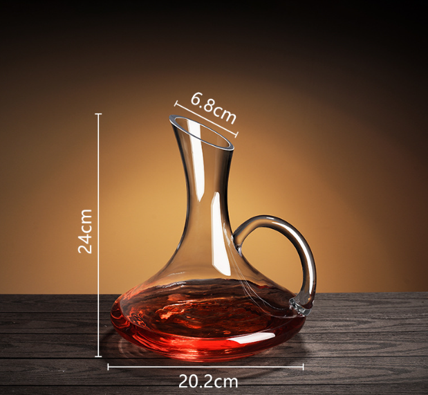 ISURAUL Red Wine Carafe,Wine Aerator, Crystal Glass, Wine Accessories 1500ml